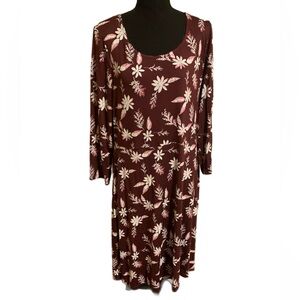 EUC With Tags Dip Long Sleeve Midi Dress XL